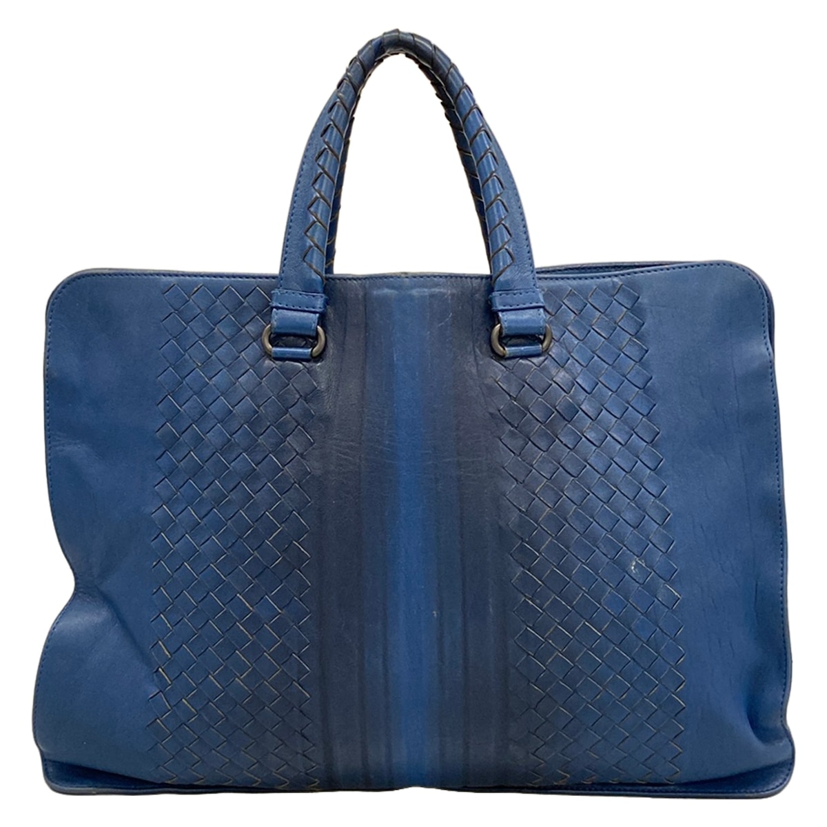 Bottega Veneta Intrecciato Business Bag Blue Navy